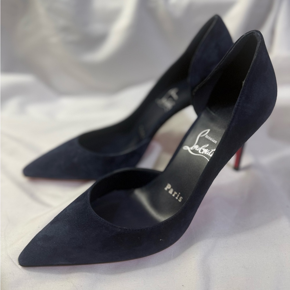 Christian Louboutin Iriza 
85 mm Pumps Veau velours - Zaffiro Women Size 6.5 - Picture 3 of 12